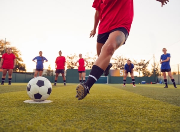 People playing soccer