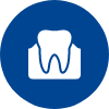 Animated tooth and gum representing gum disease treatment
