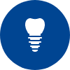 Animated dental implant supported dental crown representing replacing missing teeth